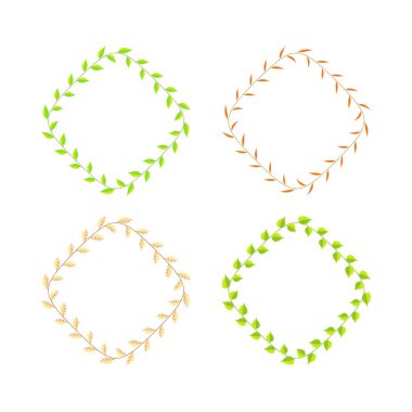 farklı renk ve türleri yaprakları çerçevesinden