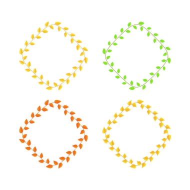 farklı renk ve türleri yaprakları çerçevesinden