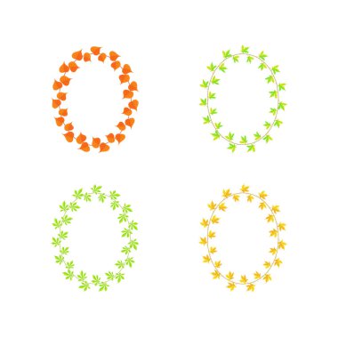 farklı renk ve türleri yaprakları çerçevesinden