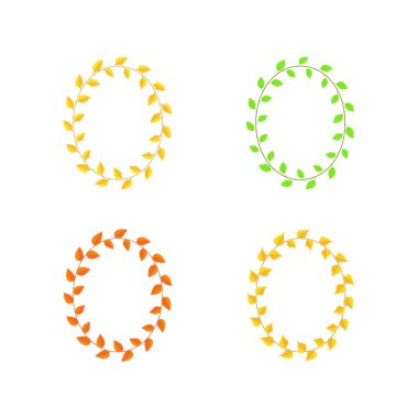 farklı renk ve türleri yaprakları çerçevesinden