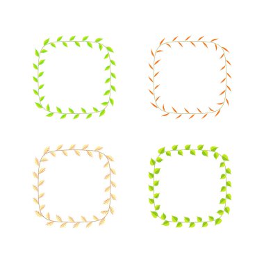 farklı renk ve türleri yaprakları çerçevesinden