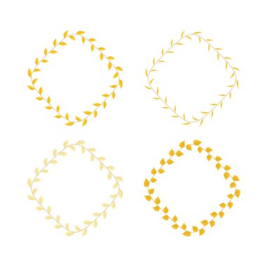 çerçeve farklı türlerde sarı yaprakları