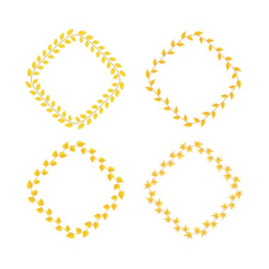 çerçeve farklı türlerde sarı yaprakları