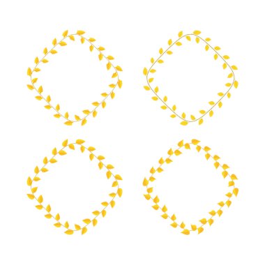 çerçeve farklı türlerde sarı yaprakları