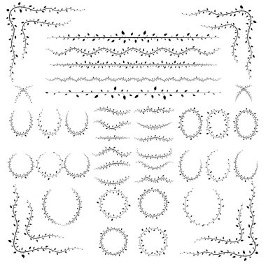 Beyaz arka planda izole farklı dalları