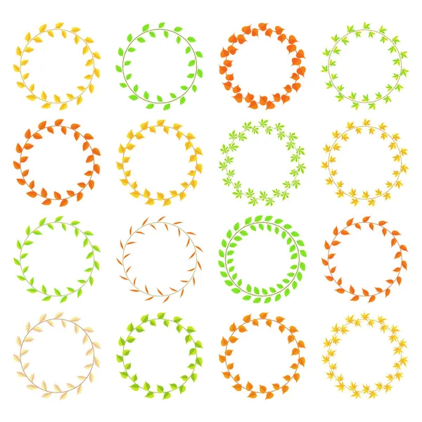 farklı renk ve türleri yaprakları çerçevesinden