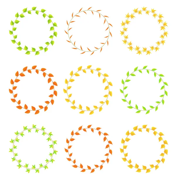 farklı renk ve türleri yaprakları çerçevesinden