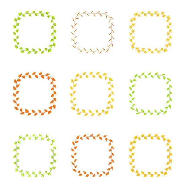 farklı renk ve türleri yaprakları çerçevesinden