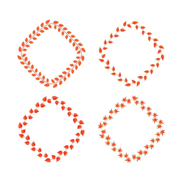 farklı çerçeve kırmızı yaprakları