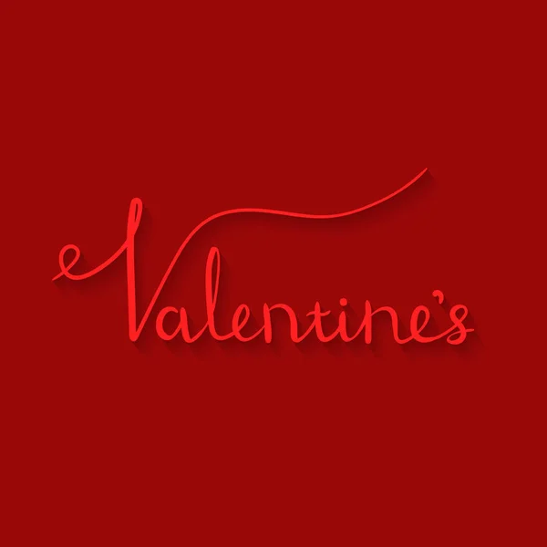 Postal para San Valentín. letras aisladas — Vector de stock