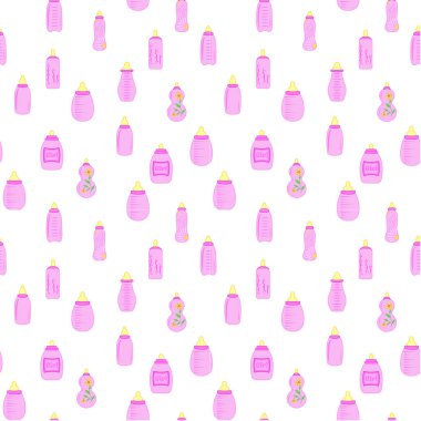 şişe bebek. Çocuk kızlar için seamless modeli