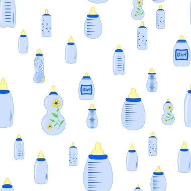 şişe bebek. çocuk çocuk için seamless modeli