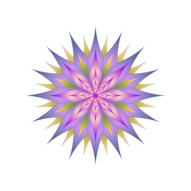 izole beyaz bir arka plan üzerinde parlak çiçek