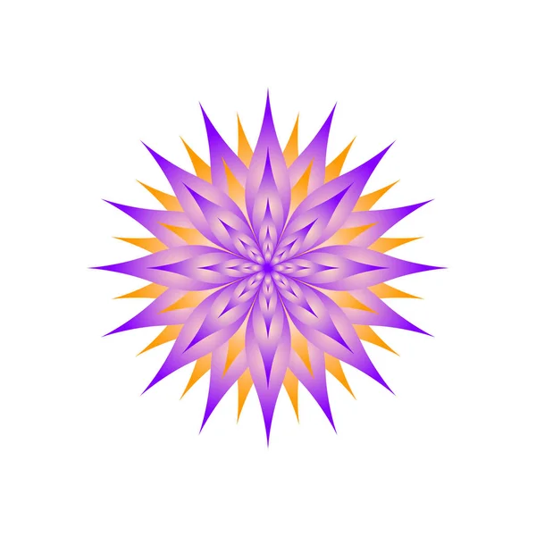 Flor brillante sobre un fondo blanco aislado — Vector de stock