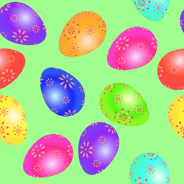 Muster mit Eiern und Vektor eps — Stockvektor
