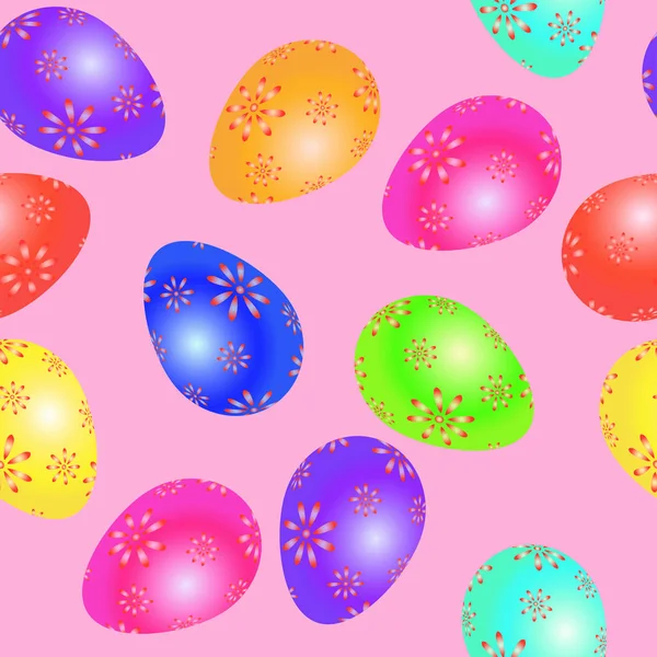 Muster mit Eiern und Vektor eps — Stockvektor