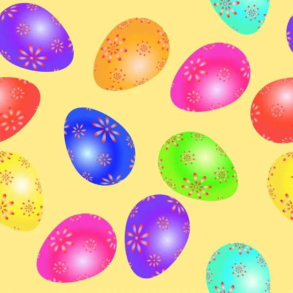 Pattern with eggs and vector EPS — Stock Vector