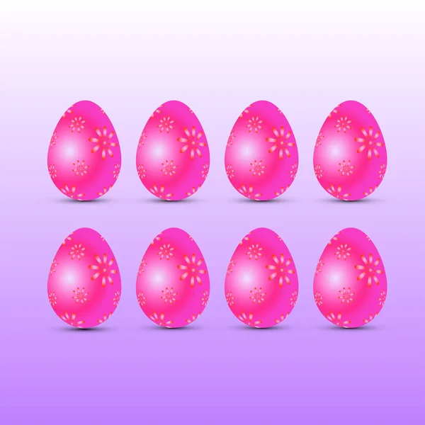 Conjunto de huevos de Pascua vector EPS — Vector de stock