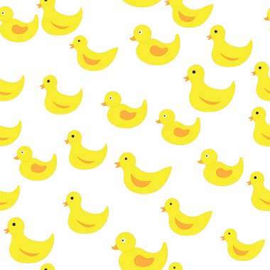 sarı ördekler ile Seamless modeli. Bebek duvar kağıtları