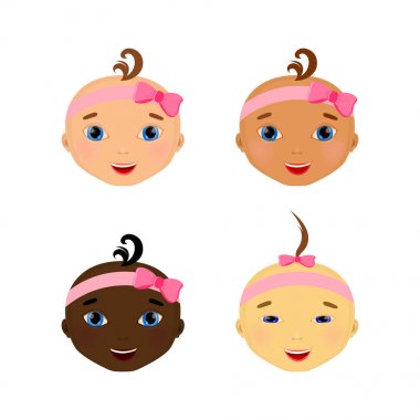 Çocuk farklı milletlerden, siyah ve kahverengi ve beyaz ve Çin