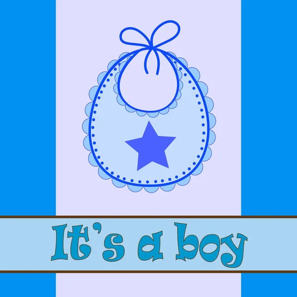 Baby bib for boy — Stock Vector
