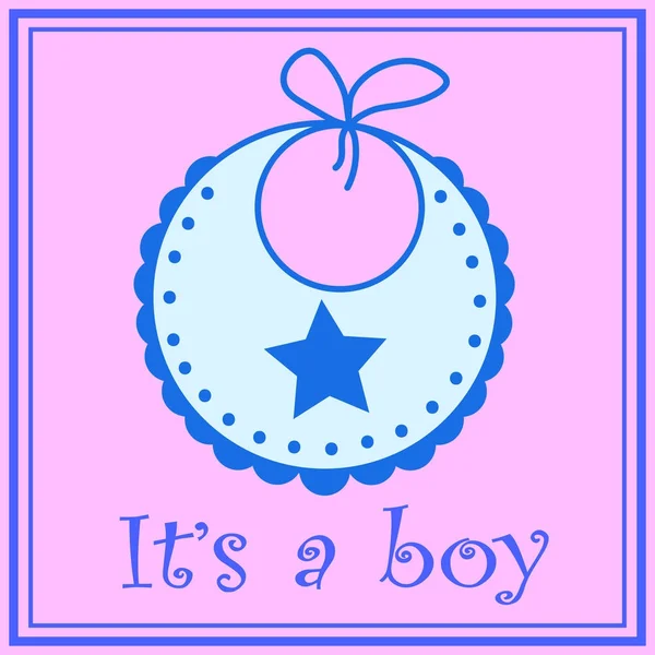 Babete de bebê para menino —  Vetores de Stock