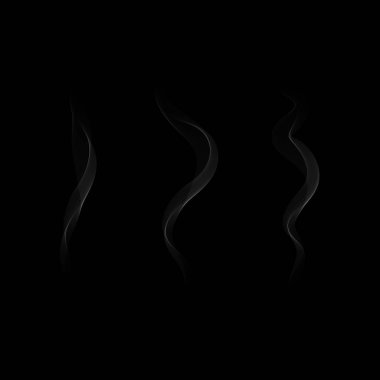 herhangi bir arka plan için izole duman. Sigara vektör set.