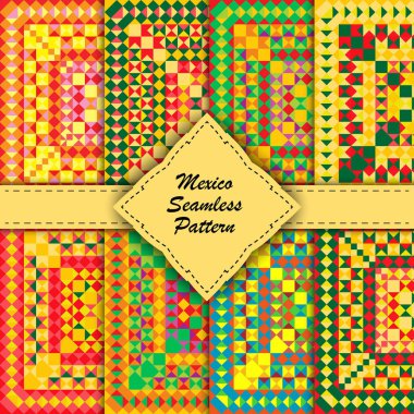 Meksika kalıbı tanımlar. Meksika tarzı piksel parlak arka plan