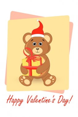 oyuncak ayı. tebrik kartı mutlu Sevgililer günü