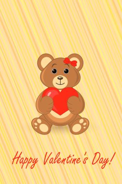 oyuncak ayı. tebrik kartı mutlu Sevgililer günü