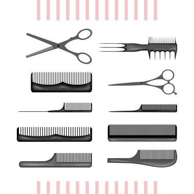 Taraklı güzellik çizimi. Çizgi film tarzı. Vektör.