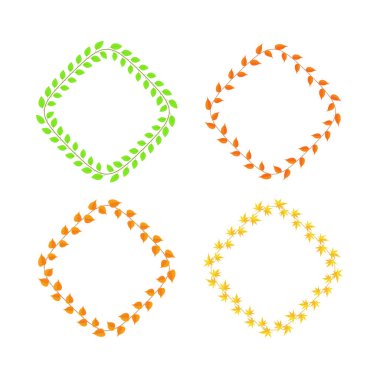 farklı renk ve türleri yaprakları çerçevesinden