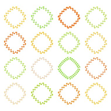 farklı renk ve türleri yaprakları çerçevesinden