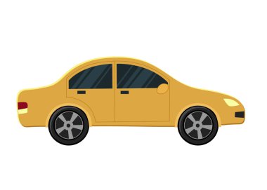 İki araba. Çizgi film tarzı. Vektör illüstrasyonu.