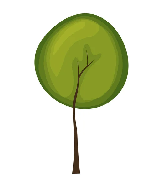 Arbre sur fond blanc pour la construction et le design. Cartoon style. Illustration vectorielle. — Image vectorielle