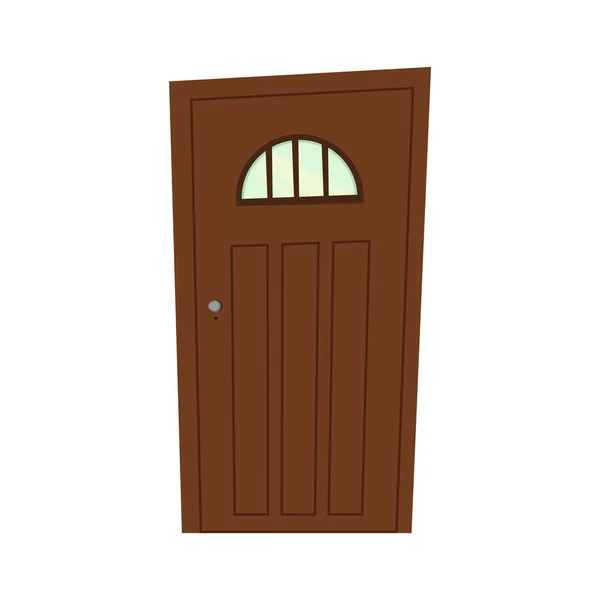 Conjunto de portas em um fundo branco para construção e design. Estilo dos desenhos animados. Ilustração vetorial. — Vetor de Stock
