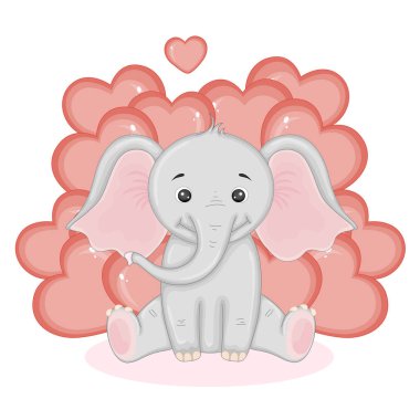 Sevimli sevgililer günü hayvanları.