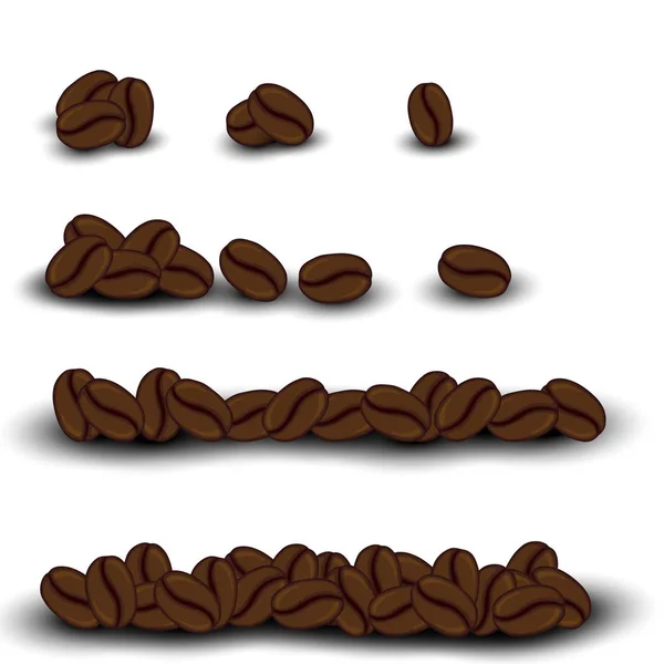 Set with coffee beans. Cartoon style. Vector illustration. — Stock Vector