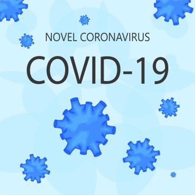 Beyaz arka planda, Roman Coronavirus 2019-nCoV salgınının şablonu. Salgın hastalık konsepti. Vektör düz resimleme