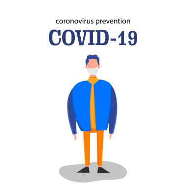 Roman Coronavirus 2019-nCoV salgını için şablon beyaz arka planda izole edildi. Salgın hastalık konsepti. Vektör düz resimleme.