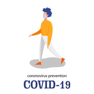 Roman Coronavirus 2019-nCoV salgını için şablon beyaz arka planda izole edildi. Salgın hastalık konsepti. Vektör düz resimleme.