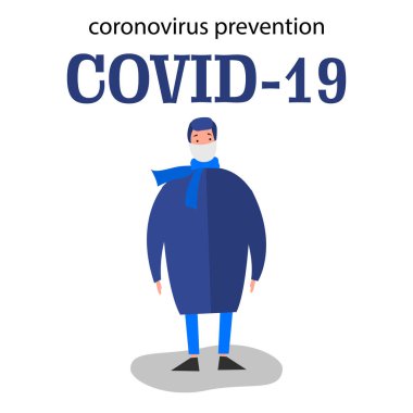 Roman Coronavirus 2019-nCoV salgını için şablon beyaz arka planda izole edildi. Salgın hastalık konsepti. Vektör düz resimleme.