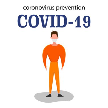 Roman Coronavirus 2019-nCoV salgını için şablon beyaz arka planda izole edildi. Salgın hastalık konsepti. Vektör düz resimleme.