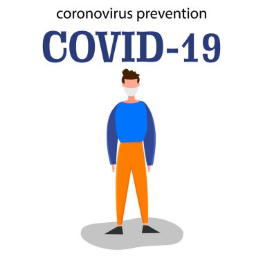 Roman Coronavirus 2019-nCoV salgını için şablon beyaz arka planda izole edildi. Salgın hastalık konsepti. Vektör düz resimleme.