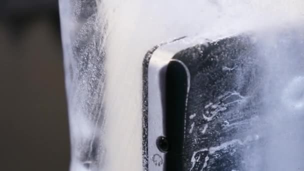 Телефон заморожен. — стоковое видео