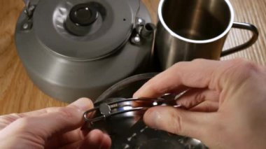 Trekking için kaşık katlama