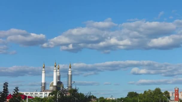 Clouds over mosque — Stock Video