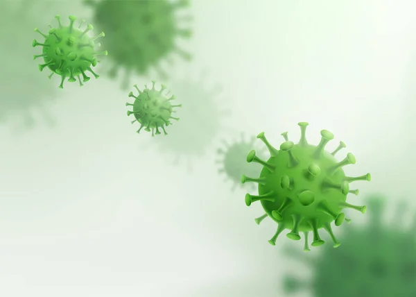 Latar Belakang Vektor Virus Pola Peringatan Coronavirus Konsep Gerak Medis - Stok Vektor