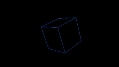 Tel Çerçeve hologramı stil öğe soyut şekli. Güzel 3d render