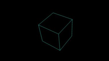 Tel Çerçeve hologramı stil öğe soyut şekli. Güzel 3d render